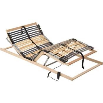 Bonnevie Rete Letto con Telaio a Doghe 90x200 cm, 42 doghe, 7 zone elettriche