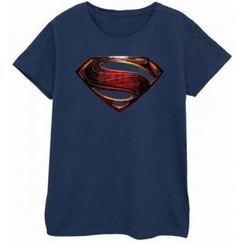 Superman Women’s L White Logo Cotton T-Shirt
