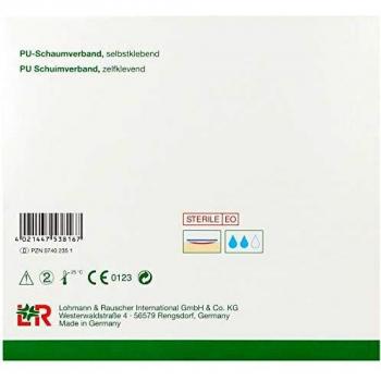 Selbstklebender Suprasorb PU‑Schaumverband 10×10 cm – 8‑er Set