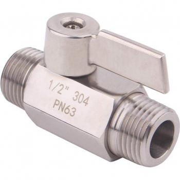 Válvula de bola pequeña inoxidable 1/2 NPT