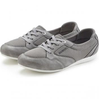 LASCANA Halbschuh Damen in hellgrauer Mesh-Optik