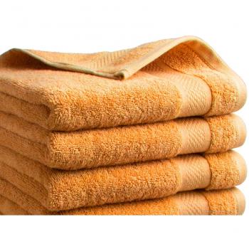 DoubleDry Hotel – Lot de 3 Serviettes 70x140 cm – Qualité 500 g/m² – Teinte Jaune Ocre – OEKO‑TEX