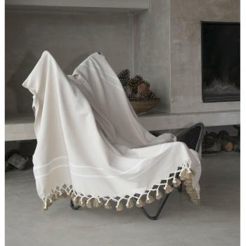 Plaid léger taupe clair 130x170