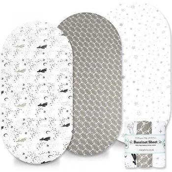 Cotton Bassinet Sheets for Boys and Girls