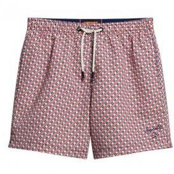 Bañador Superdry Printed Swim 15 Inch rojo blanco azul