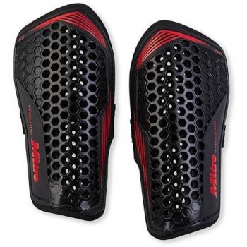 AirCell Carbon Slip‑In Shin Guard Set (Black/Red)