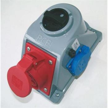 Prise industrielle avec interrupteur 16A 5P 400V IP44