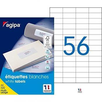 Agipa Universal-Aufkleber, Größe 52,5 x 21,2 mm, inklusive Abziehwerkzeug