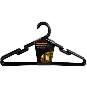 Supahome Black Plastic Coat Hangers
