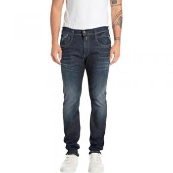 REPLAY Adult M914 Anbass Hyperflex Jeans, Dark Blue 007-6, 32W / 34L