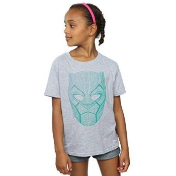 Panther Girl Grey Cotton Shirt for Ages 12‑13