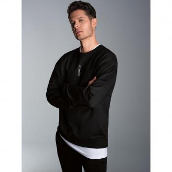 Trima Trigema S‑Größe Herren‑Sweatshirt schwarz – Basic‑Print