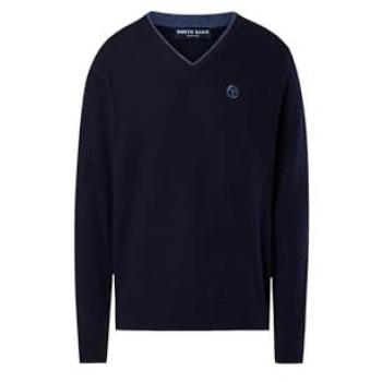 Suéter North Sails para Hombre Cuello en V con Logo Bordado FW24, FW25