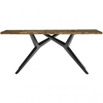Stilvoller Holztisch 240x100 cm mit Metallbeinen