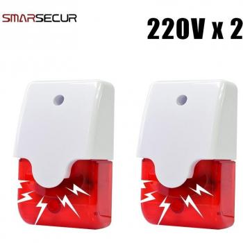 GSM Alarm System Indoor Wired Siren with Strobe Light