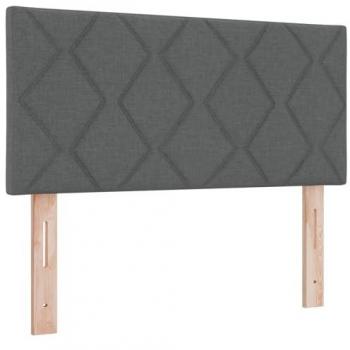 Cabecero de Tela Gris Oscuro 100 cm, Estilo Geométrico – VidaXL