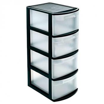 Caja de Ordenación Tórrida Negra – Ideal para Escritorios y Oficinas