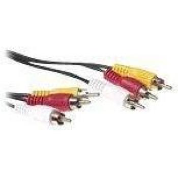 Cable de vídeo compuesto Intronics 3x RCA Macho 2.5m Negro