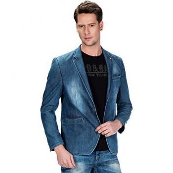 Blaues Denim-Herrensakko Cipo & Baxx 52