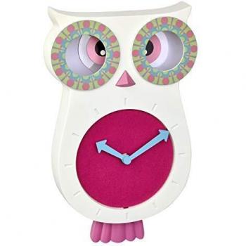 Horloge Hibou Rose 110 x 70 x 330 mm