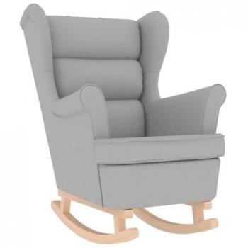 Sedia a Dondolo “Cloud Grey” 74×90×102 cm in Tessuto