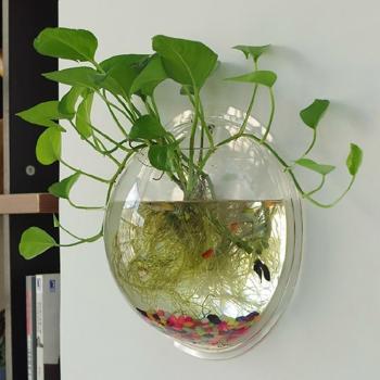 Transparente 3D Acryl Vase für Blumen und Fische