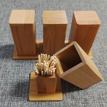 Bamboo Toothpick Container with Lid