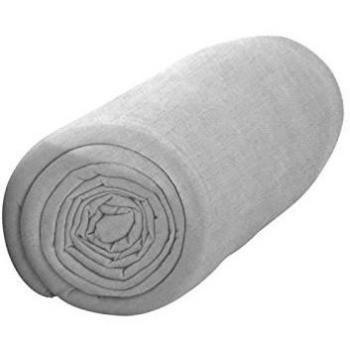 Drap housse en coton Jersey 140 x 190 cm Gris clair