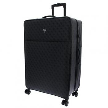Valise GUESS Napoli Spinner Trolley L Anthracite avec 4 roulettes TSA