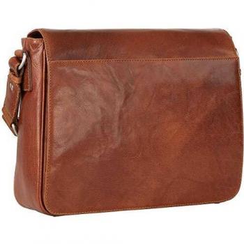 Leonhard Heyden Austin Umhängetasche 32 cm in Cognac‑Farbe