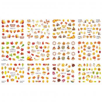 Décalcomanies Upretego 12 pack automne feuilles d'érable dinde