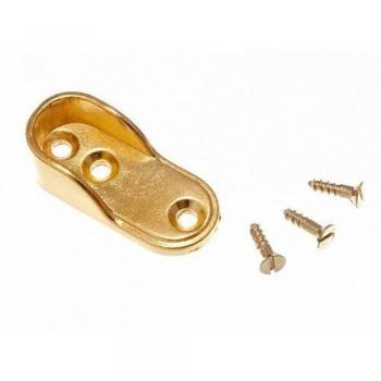 Wardrobe Rod Rail Socket End Support Oval Bracket 15mm x 32mm