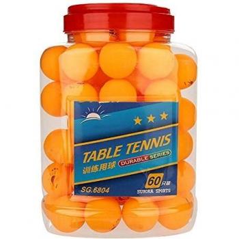 Ensemble de 60 Balles de Ping Pong 40mm, Idéales pour les Tournois et l'Entraînement au Tennis de Table et au Ping Pong (Jaune)