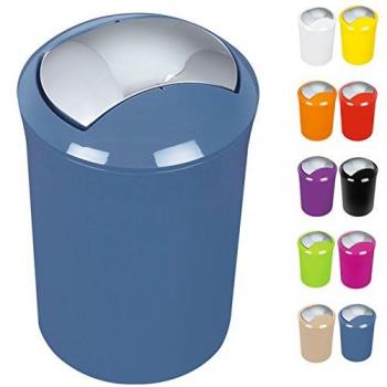 Cubo de Basura Spirella Sydney 5L Acrílico Denim con Tapa Abatible