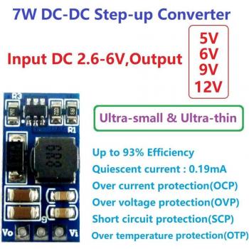 Convertidor de voltaje 2.6-5.5V a 12V