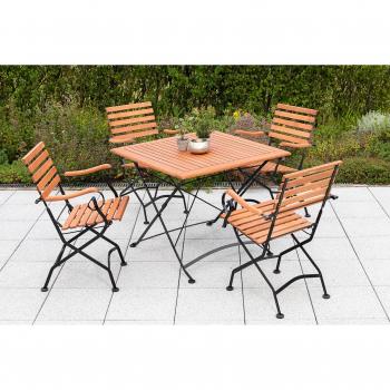 Merxx Garten-Essgruppe 5tlg. Klapptisch und 4 Stühle