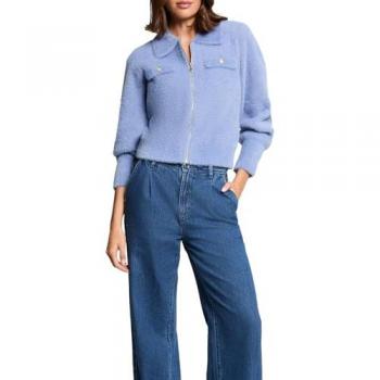Regular‑Fit Morgan Strickjacke 232‑MDOMI (Blau)