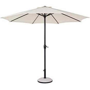 Bizzotto Sonnenschirm KALIFE, Ø 300 cm, Ecru, Aluminium, Kippfunktion