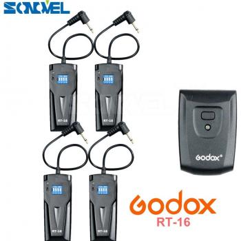 GODOX RT‑16 Drahtloses Blitzauslöser-System, 4 Empfänger, für Canon & Nikon DSLR-Kameras