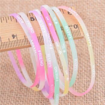 Bracelet silicone holographique, 1 pièce, pour un look décontracté