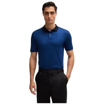 Polo A Maniche Corte Boss H-Phillipson 117 Blu Aperto