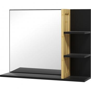 HOMCOM Black Wall-mounted Bathroom Mirror