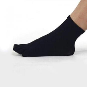 Chaussettes en coton gris et blanc
