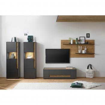 INOSIGN Wohnwand City/Giron, anthrazit, 4-Stück-Set