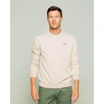 Scotta 1985 Hombre Merino Beige Cuello Redondo
