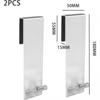 Extended Stainless Steel Hooks for Bathroom Shower Door Towel Storage