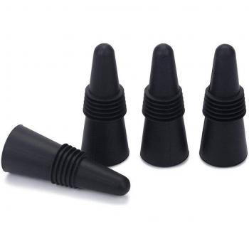 Schwarz Silikon Wein Stopfen (5er Pack)