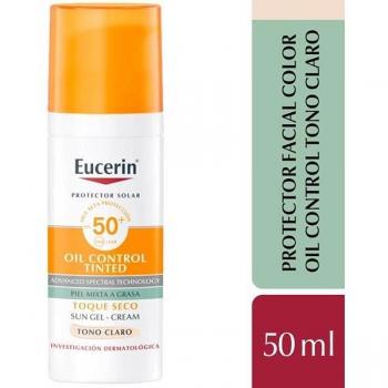 Eucerin Protector Solar Oil Control Sun Face Toque Seco Tono Claro Fps 50 50 ml