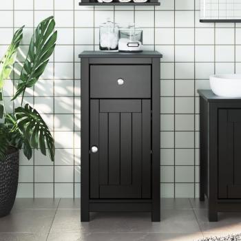 VidaXL Bathroom Cabinet BERG Black 15.7x13.4x31.5 Solid Wood Pine