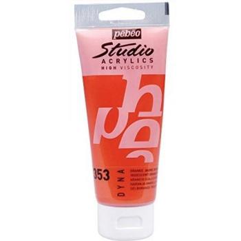 Pebeo Acrylfarbe Gelborange 100 ml, feine Qualität